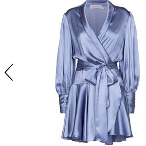 Zimmermann Silk Satin Wrap Dress